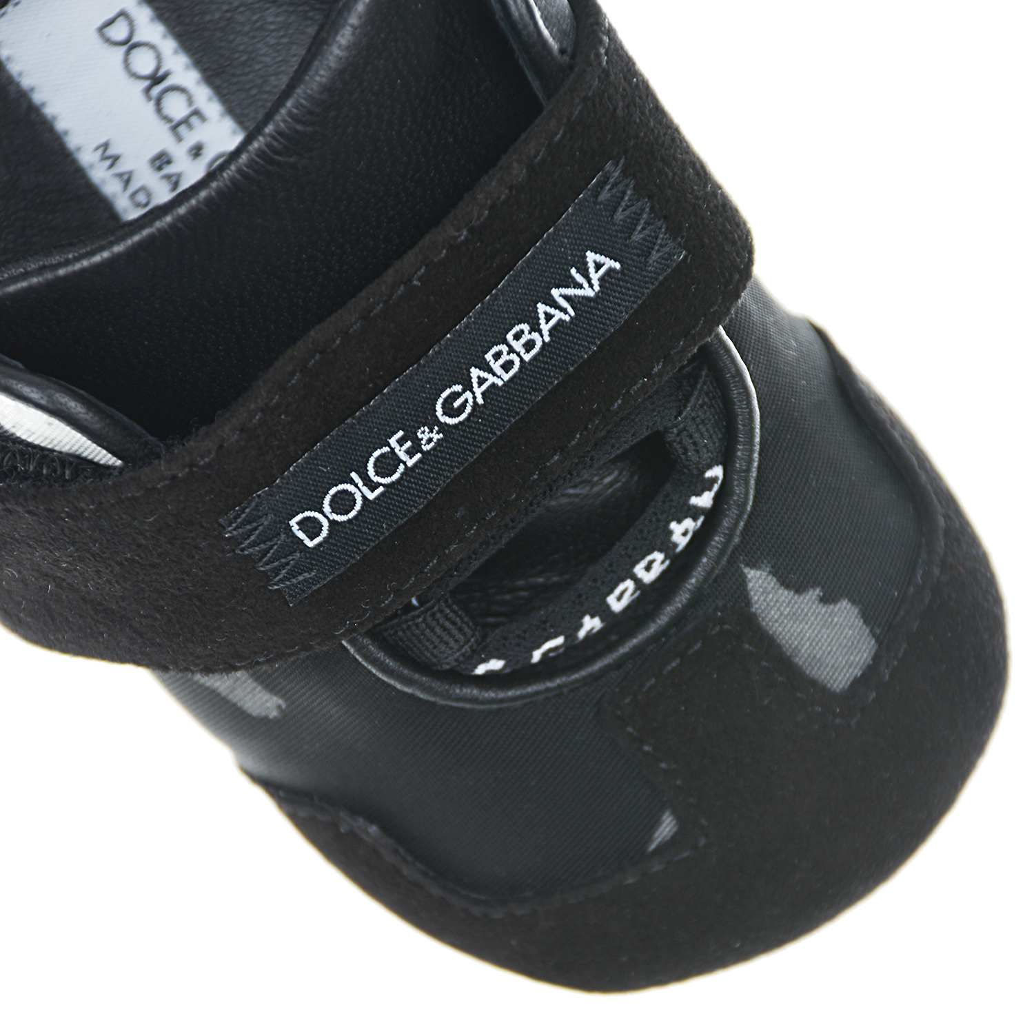 Черные пинетки-кроссовки Dolce&Gabbana детские, размер 17, цвет черный - фото 6